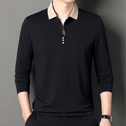 T-shirt à revers à manches longues pour hommes 🔥Achetez-en 2, livraison gratuite🔥