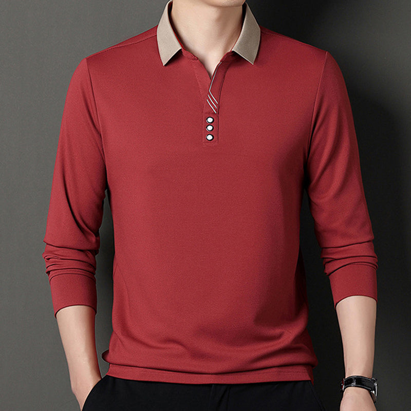 T-shirt à revers à manches longues pour hommes 🔥Achetez-en 2, livraison gratuite🔥