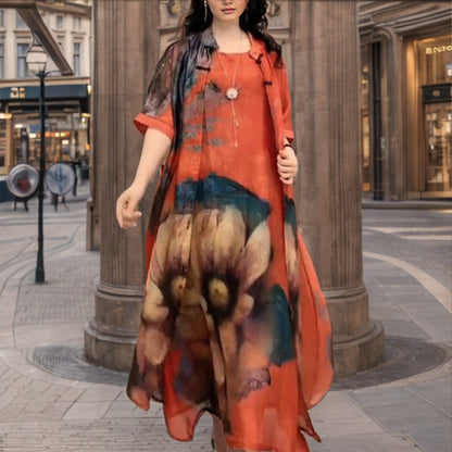 💝Women’s Print Dress 2-piece Set （49% OFF）