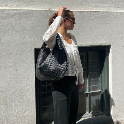 WeaveStyle™ | Trendy Braided Handbag