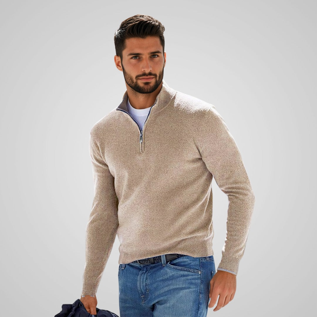 Finn™ | Stylish Men's Sweater with Zip Closure
