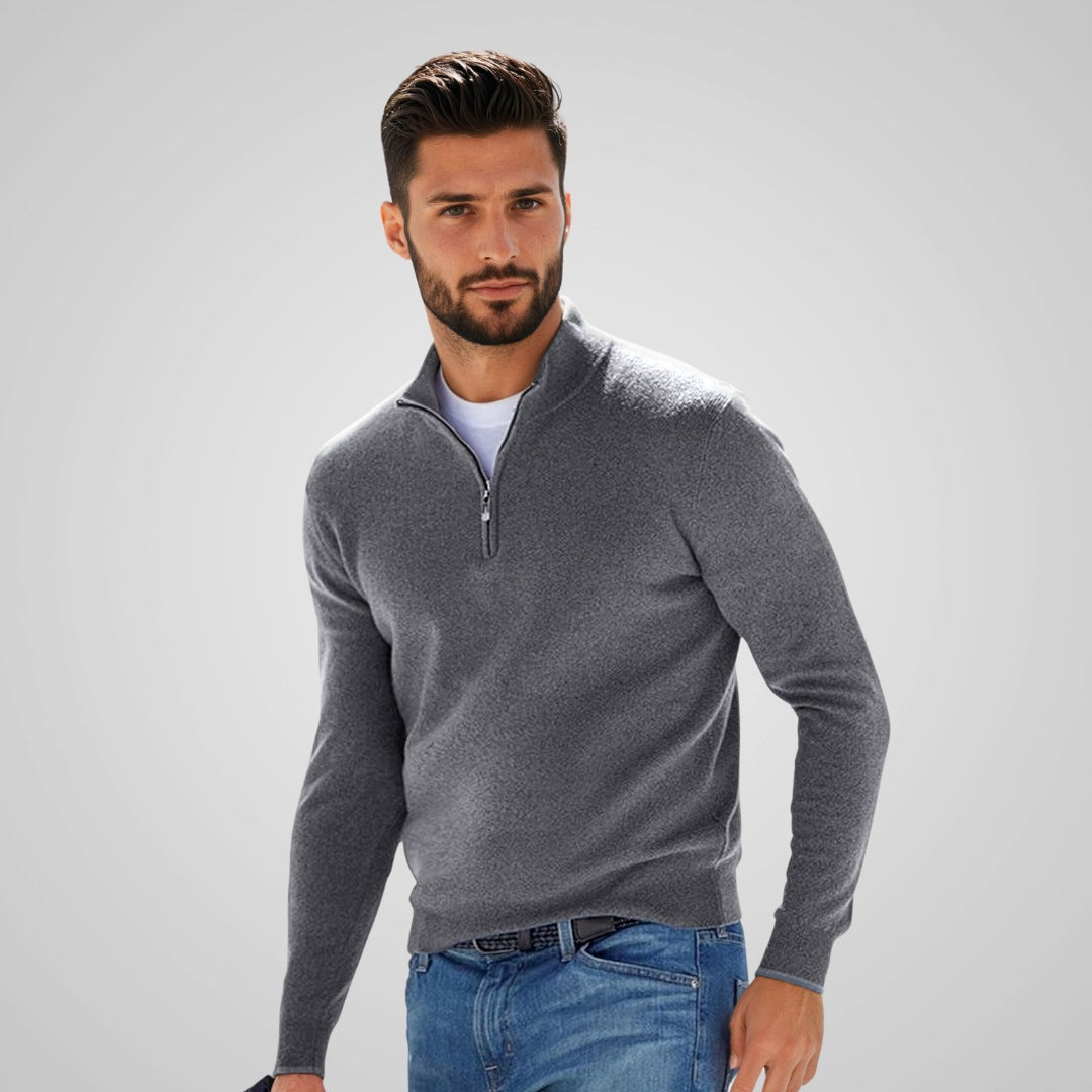 Finn™ | Stylish Men's Sweater with Zip Closure