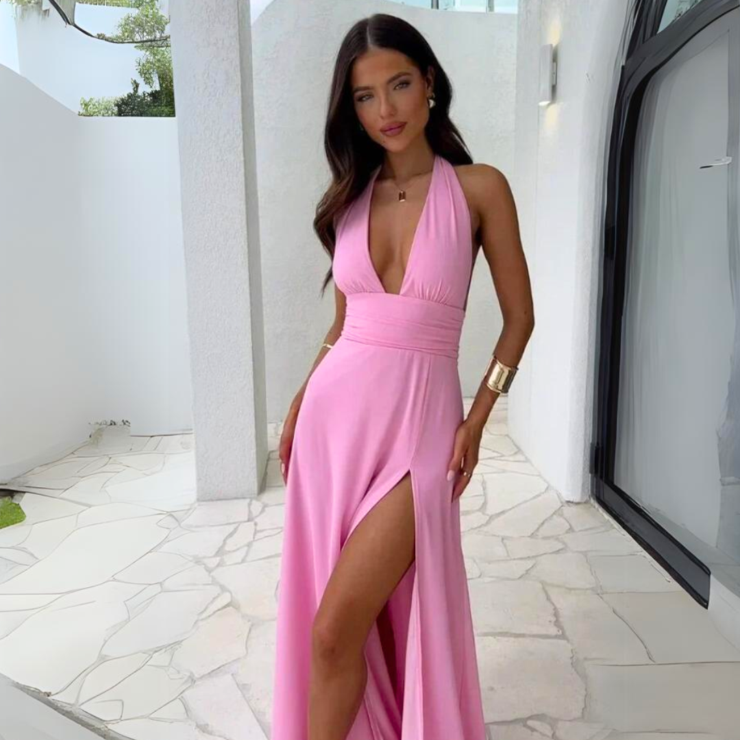 Madison™ | Elegant Deep V-Neck Dress