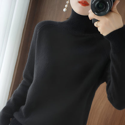Delilah™ | Women's Solid Turtleneck Knit Sweater