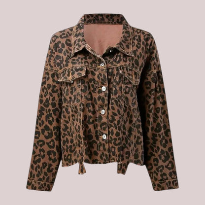 Grace™ | Leopard Print Denim Jacket