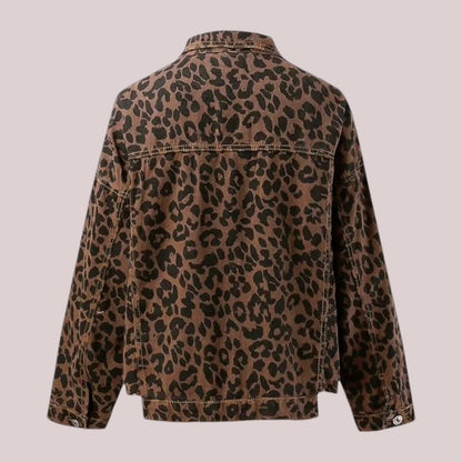 Grace™ | Leopard Print Denim Jacket