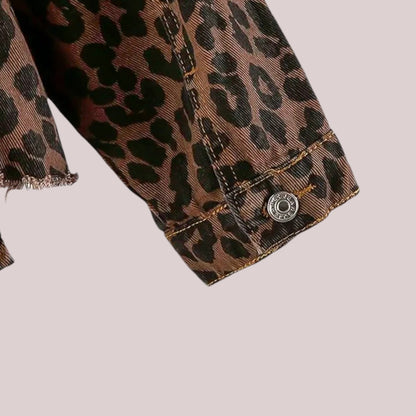Grace™ | Leopard Print Denim Jacket