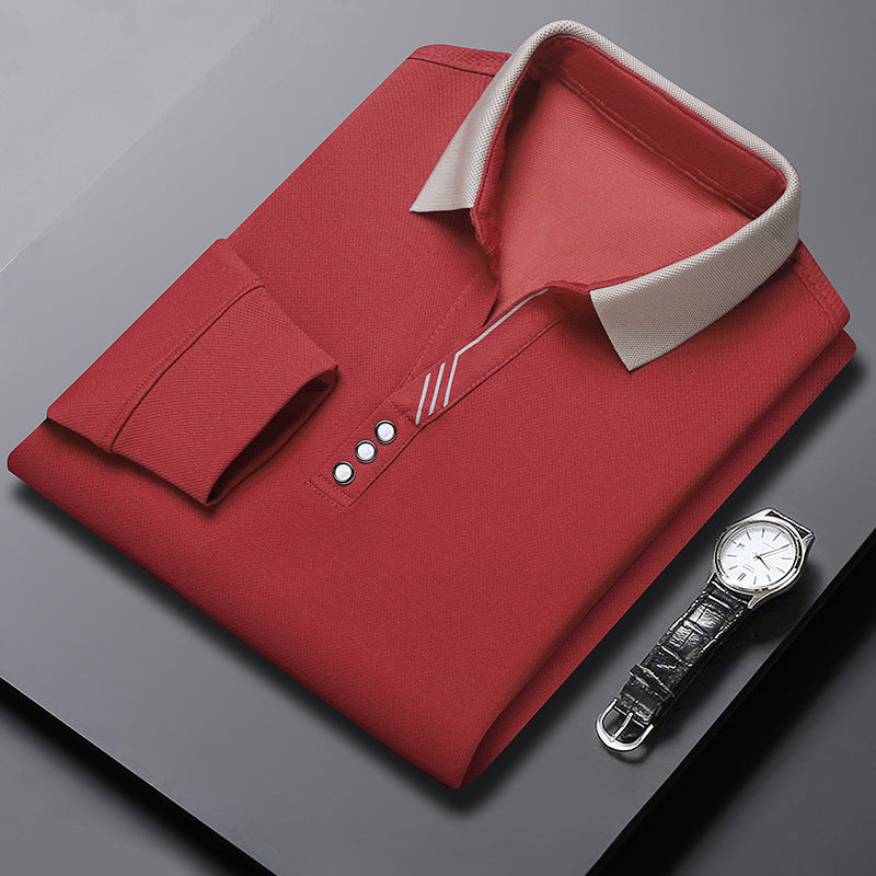 T-shirt à revers à manches longues pour hommes 🔥Achetez-en 2, livraison gratuite🔥