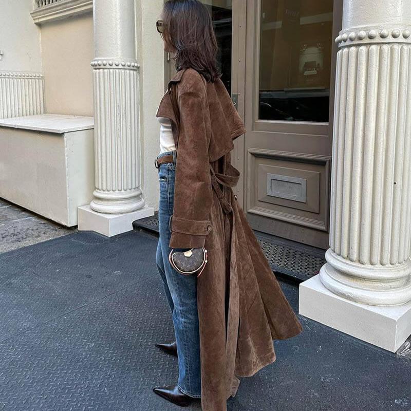 Olive™ | Suede Trench Coat