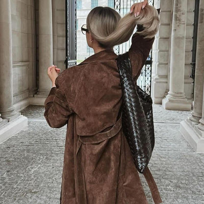 Olive™ | Suede Trench Coat