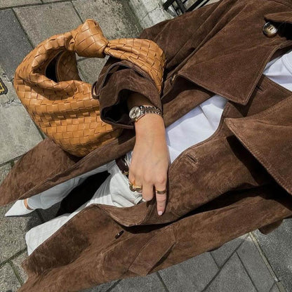 Olive™ | Suede Trench Coat