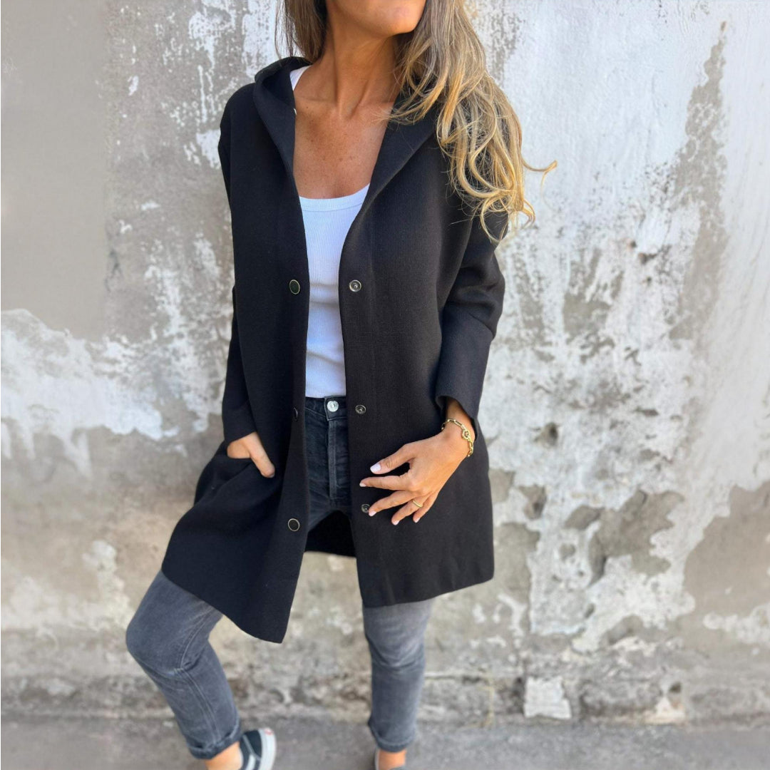 Harriet™ | Cardigan with Buttons and hood