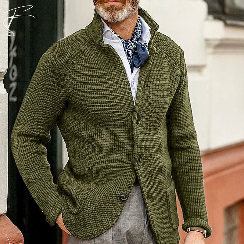 Riley™ | Men's Timeless Textured Knit Jacket