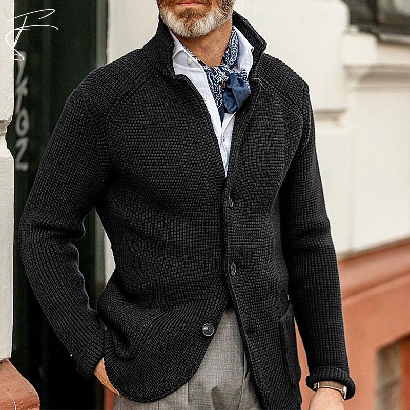Riley™ | Men's Timeless Textured Knit Jacket