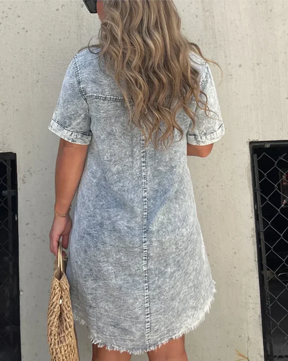 Lea™ - Denim Shirt Dress