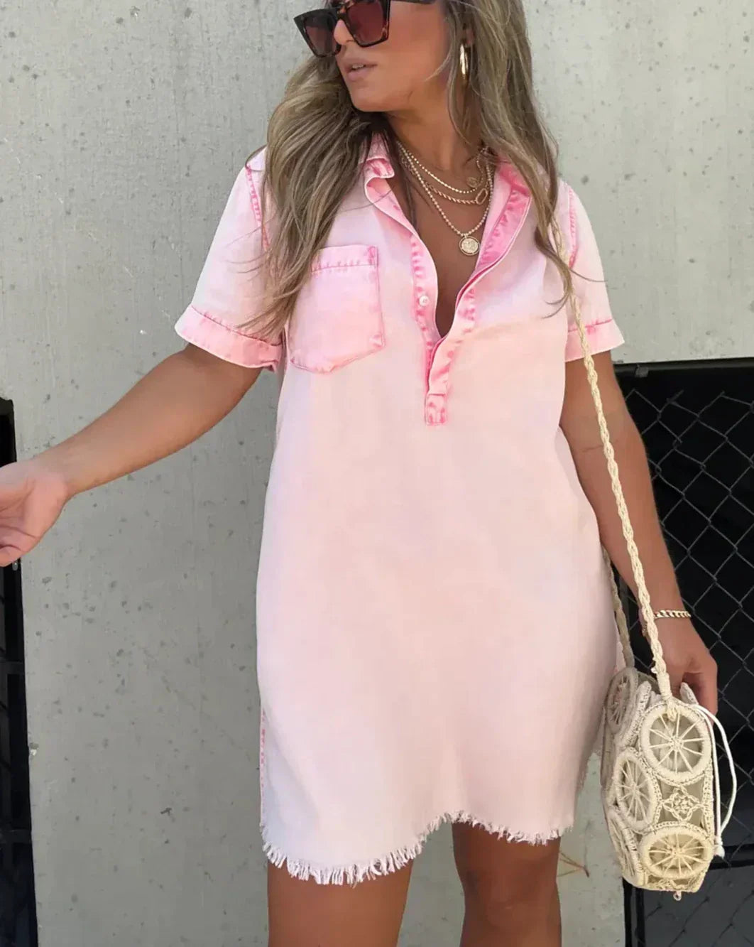 Lea™ - Denim Shirt Dress