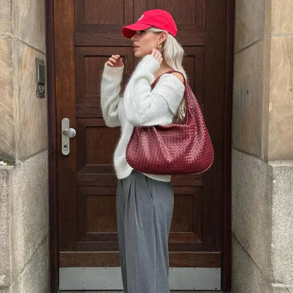 WeaveStyle™ | Trendy Braided Handbag